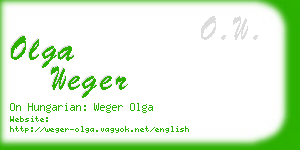 olga weger business card
